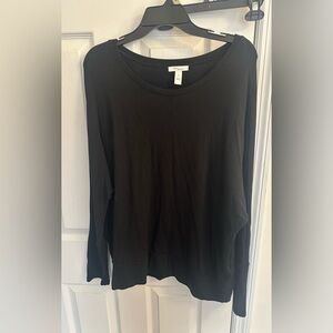 Daily Ritual Women’s Size Large Long Sleeve Black Top Shirt